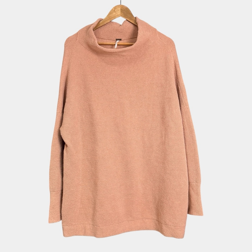FREE PEOPLE Ottoman Tunic Cafe Cream Tunic Sweater, Effortless Pullover, Sz M - Picture 7 of 16
